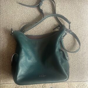 Coach Green Leather Slouchy Shoulder Bag